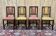 Series of 4 Art Deco mahogany chairs from the 1950s