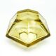 Art Deco vase, citrine crystal, designed by R. Hlousek, Moser, Czechoslovakia, 1930s