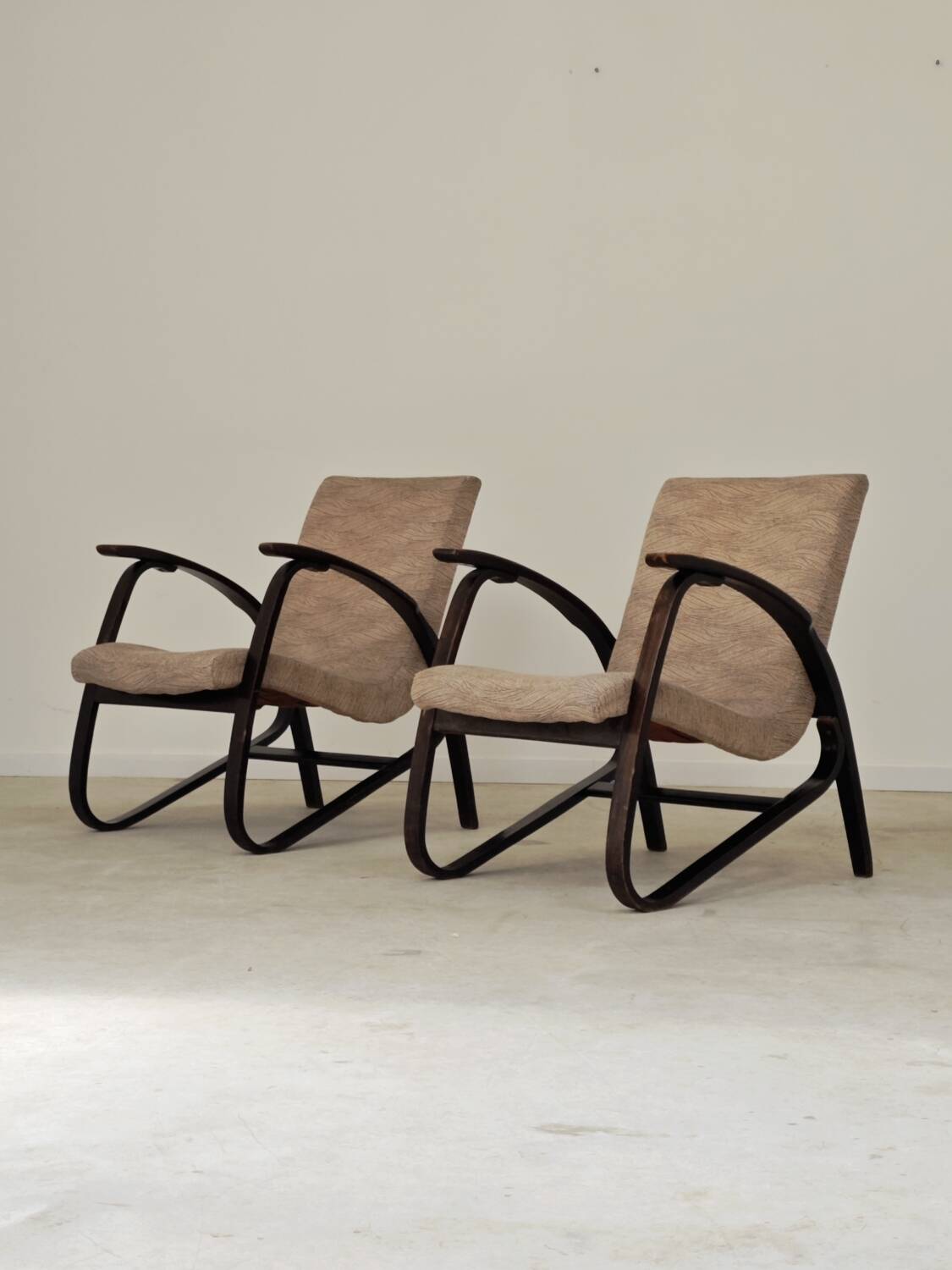 Pair of Art Deco armchairs by Jan Vanek 1930