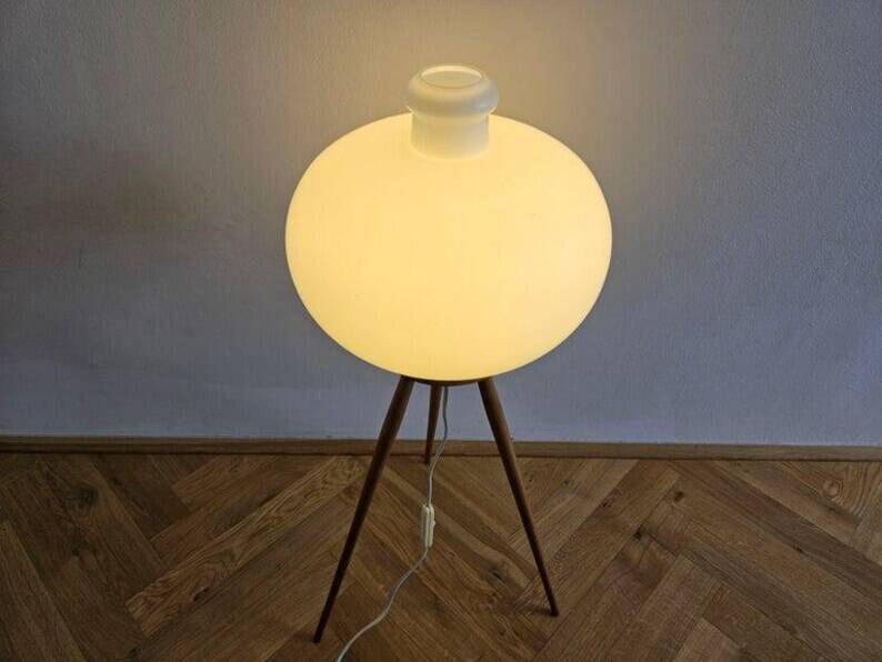 Lampe trépied de sol très rare ULUV des années 1960