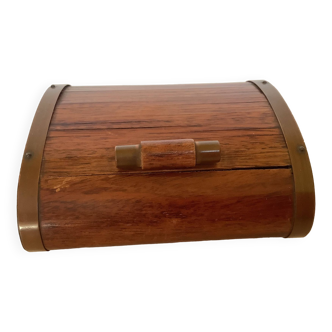 Ancienne boîte en bois volet roulant rideau roulant
