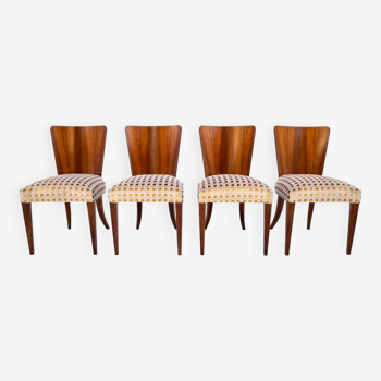 Ensemble de 4 chaises conçues par Halabala, années 1930