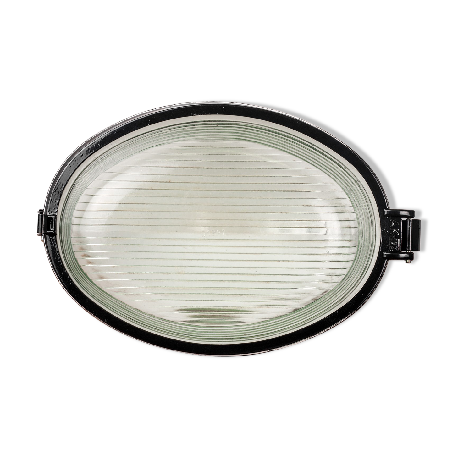 Industrial hanging lamp in black from Mesko, 1960