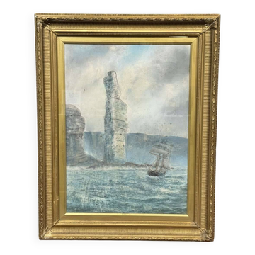 Aquarelle sous verre fin XIXème signée A.Johnston 1891