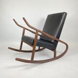 Fauteuil à bascule vintage, Tchécoslovaquie, années 1970