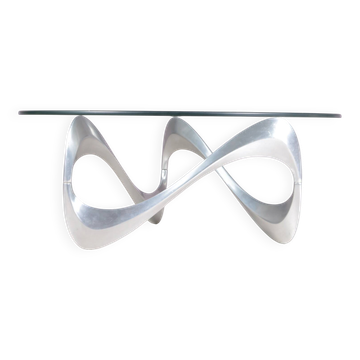 1970s Snake coffee table by Ronald Schmitt Germany