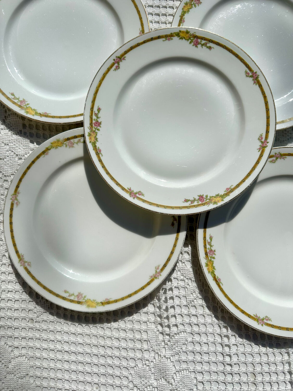 5 assiettes à dessert en porcelaine de Limoges - Raynaud & Co