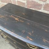 Alsatian curved chest of drawers XVIIIth patinated