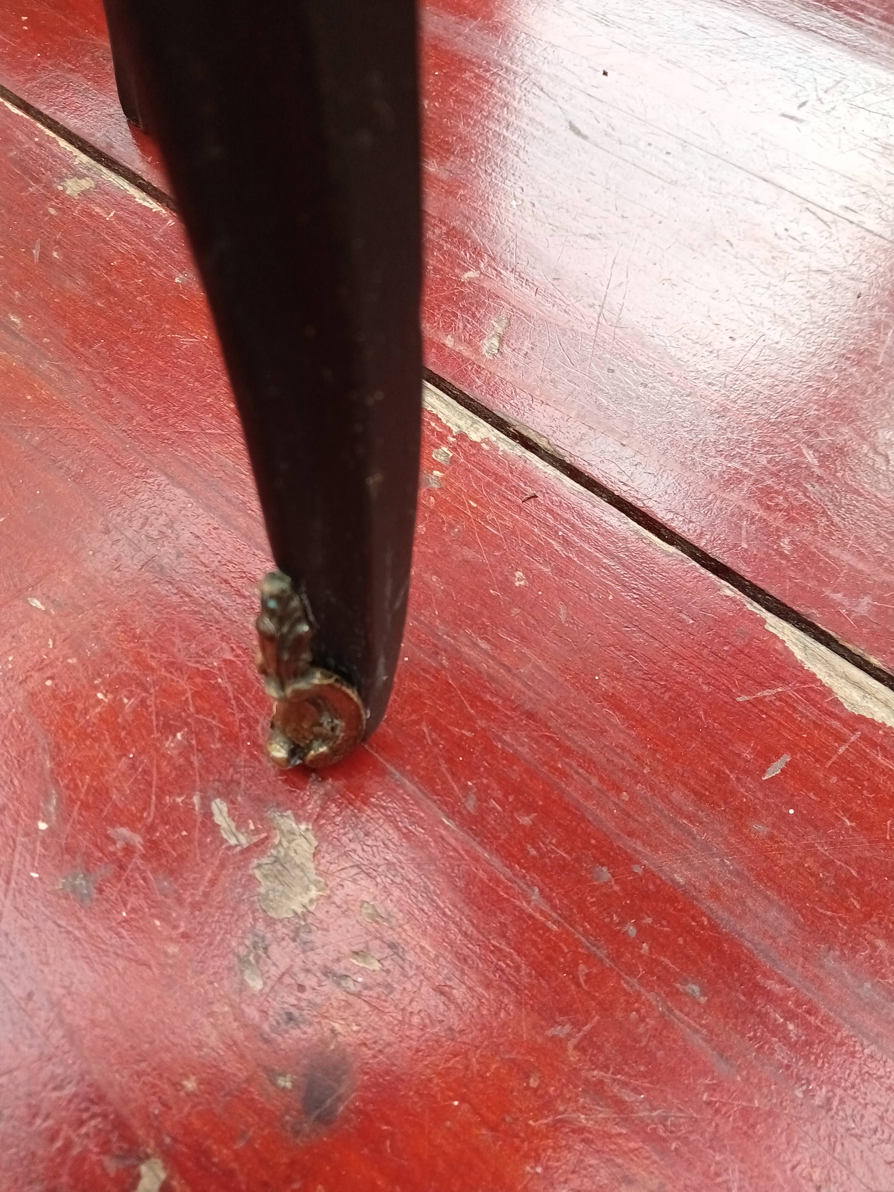 Black patina bedside table