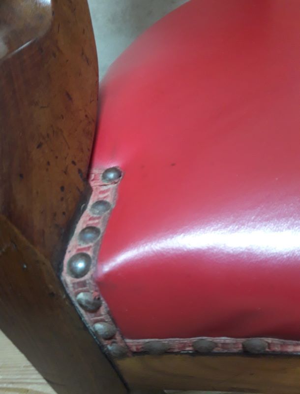 19th century solid walnut office chair