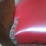 Fauteuil de bureau en noyer massif XIX°