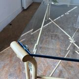Table basse verre et acier