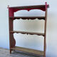 Wall spice shelf patinated wood vintage antique storage