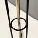 Midcentury Opaline Glass and Iron Floor Lamp by Stilnovo, Italy