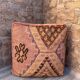 vintage Kilim Pouf, pouf marocain boujaad, housse de coussin de sol