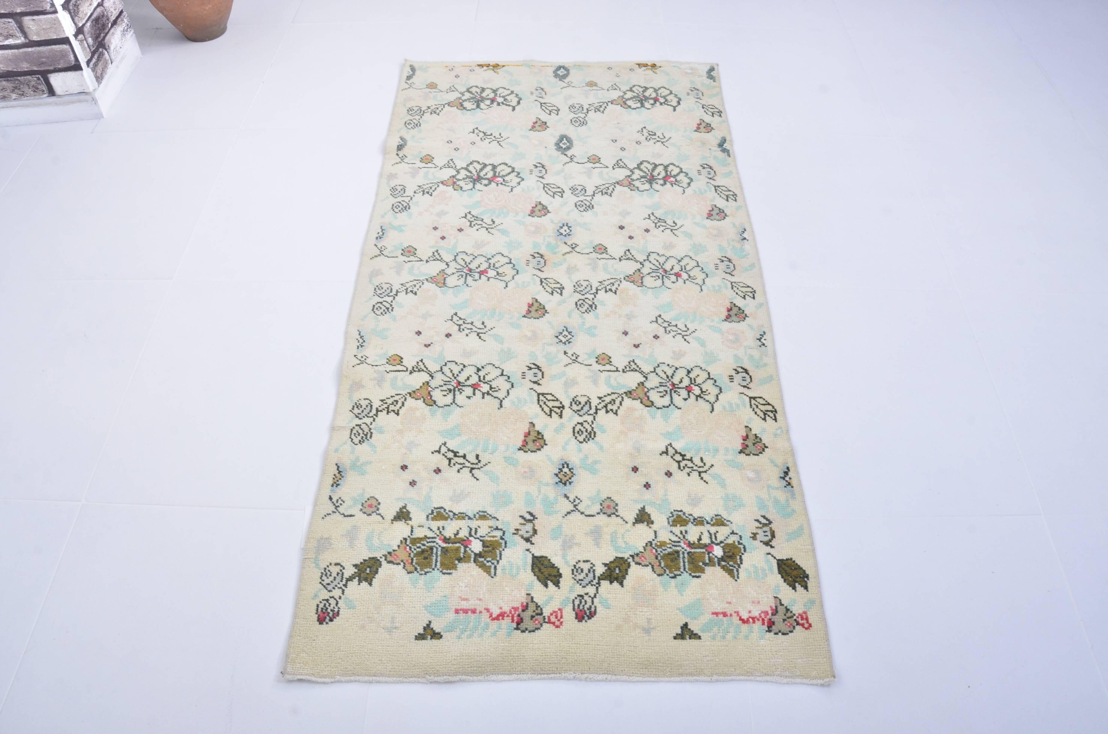 Beige Turkish Floral Carpet sku 3335