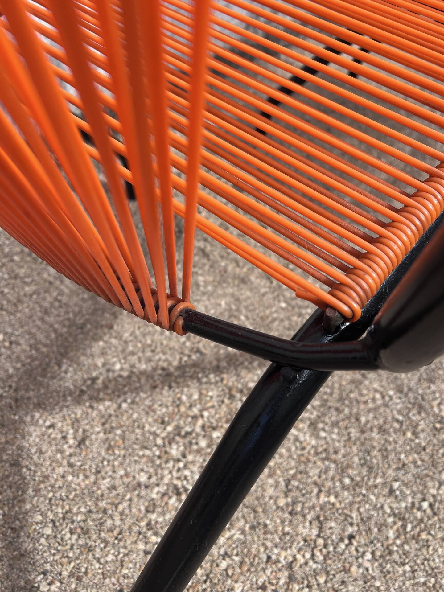 Paire Chaises pliantes scoubidou 1970's