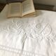 Old pure linen sheet embroidered and monograms