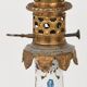 Paire de lampes à pétrole en faience de Gien