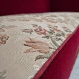 1970s, Danish "Spanish" sofa, original condition, furniture velour, ash wood legs.
