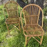 Pair of chairs rattan