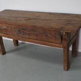 Table d'Appoint / Console Antique de Ferme Rustique Espagnole en Châtaignier, 18ème Siècle