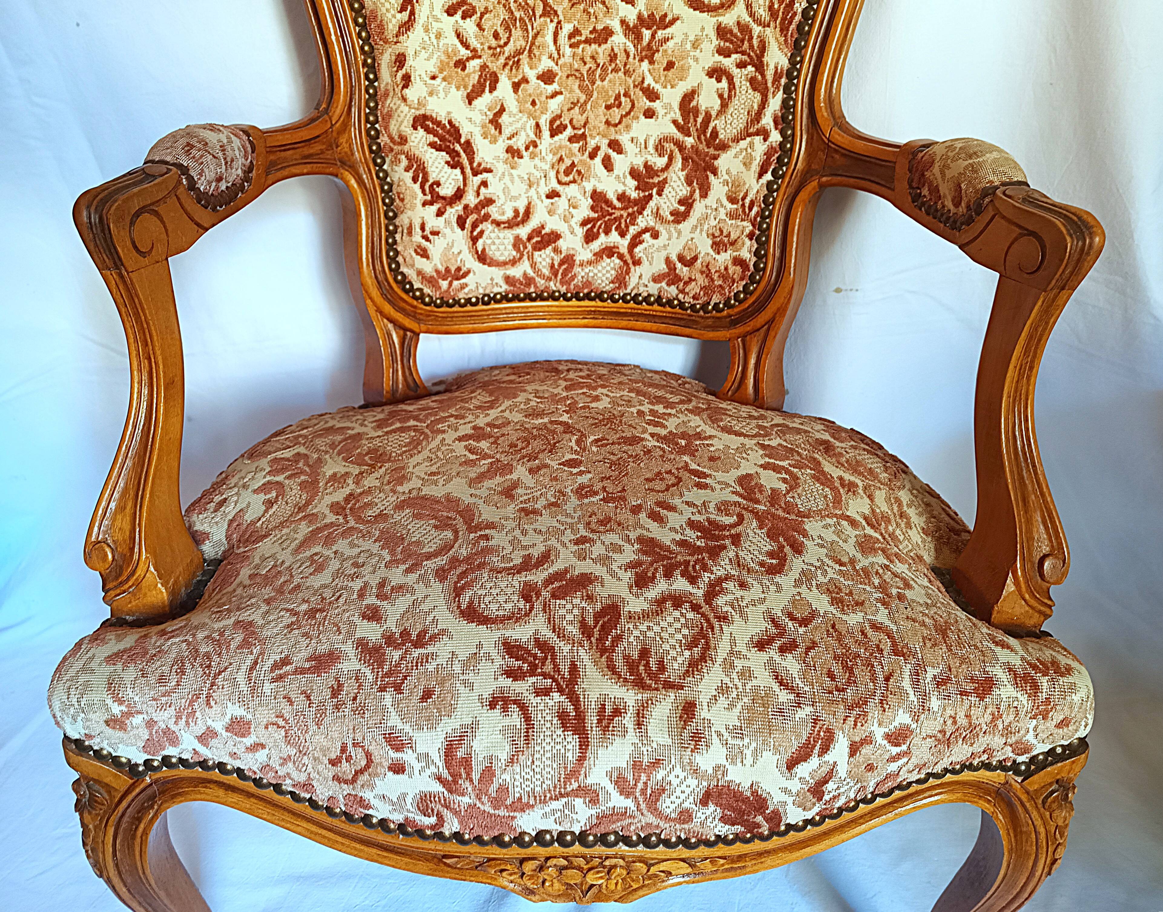 Fauteuil cabriolet ancien bergère chaise