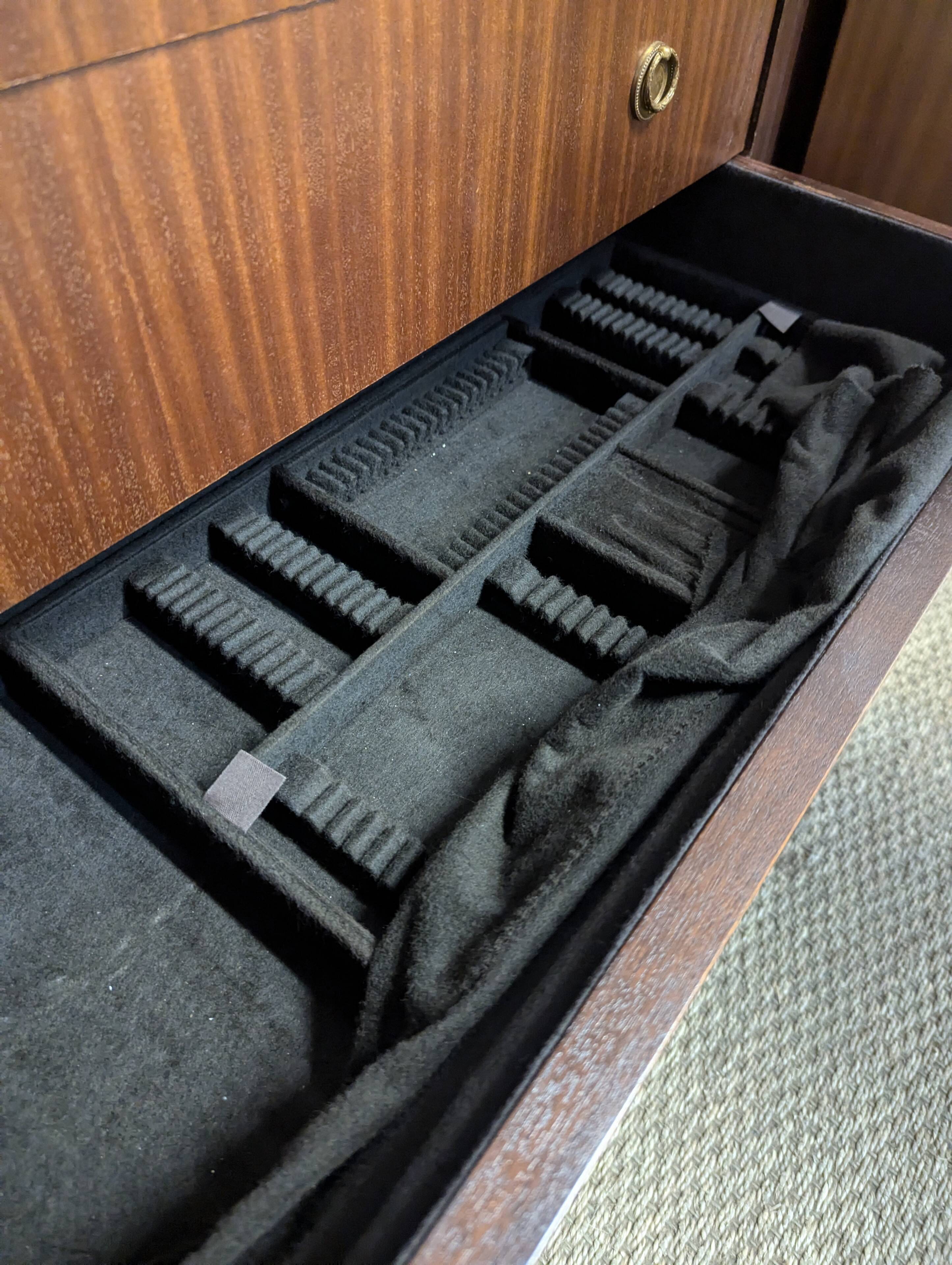 Louis XVI style cherry wood display case