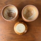 7 old stoneware bowls