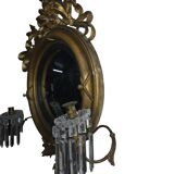 NAPOLEON III Style Witch Mirror With Tassel Candle Holders