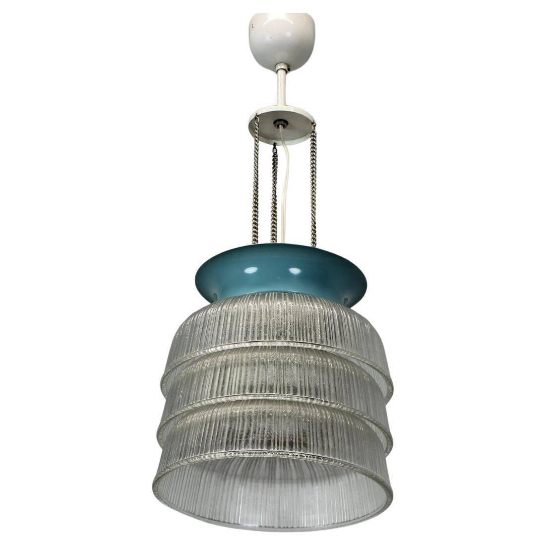 Glass pendant light by Napako, 1970s