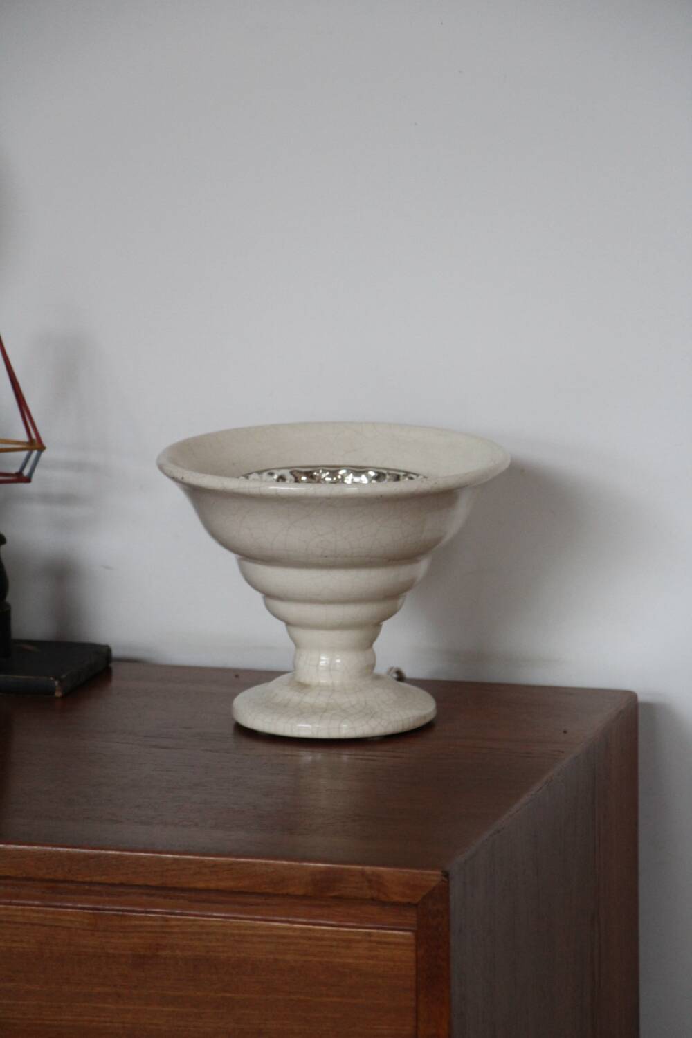 Art Deco cracked torchiere lamp France 1930