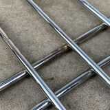 Chrome metal magazine rack by Willy Glaeser for TMP, 1980s.