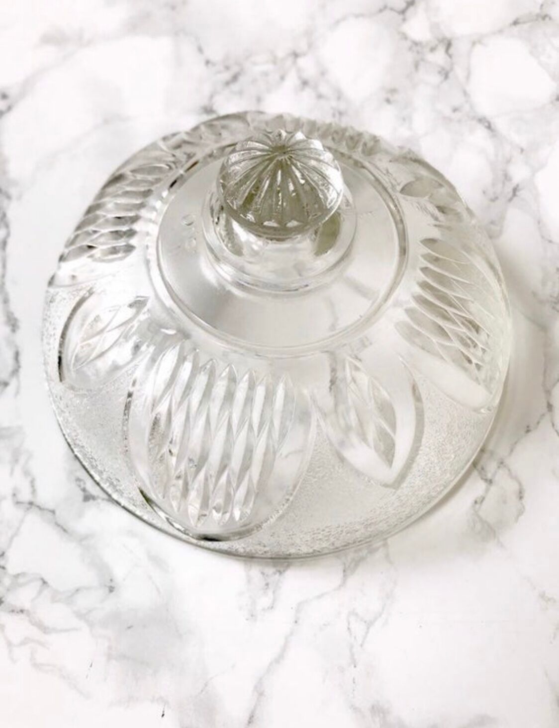 Round vintage butter dish