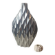 Brushed aluminium vase