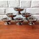 6 Guy Degrenne ice cream cups and spoons, Louis XV model