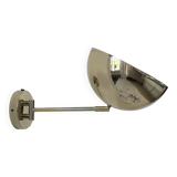 Applique orientable vintage, laiton patiné, France, 1970