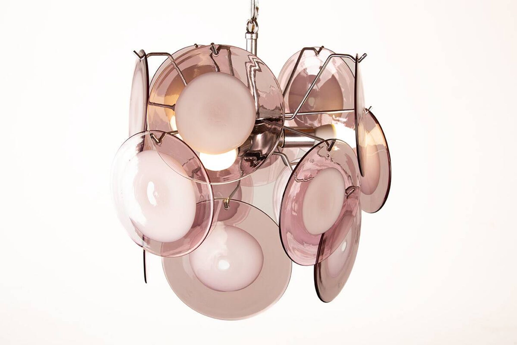 "Space Age" chandelier in Murano glass by Gino Vistosi 1970.