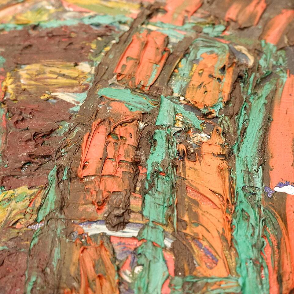 Patrick BOUDON (1944-2019) "Humanoid" oil on canvas