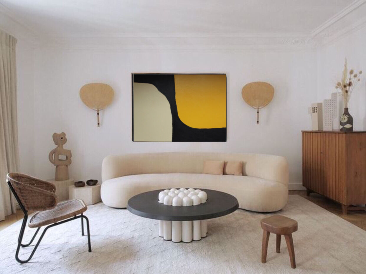 Abstract painting "Symbiose" 80x65cm for contemporary living room