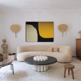 Abstract painting "Symbiose" 80x65cm for contemporary living room