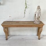Raw oak butt console