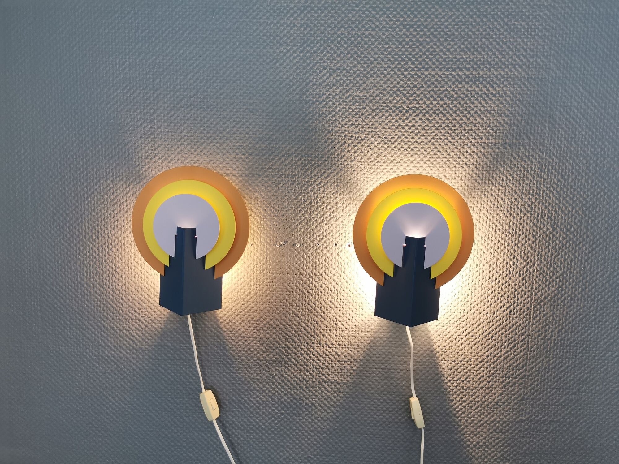 Set of wall lamps from Danish Lyskær, produced in the 80s