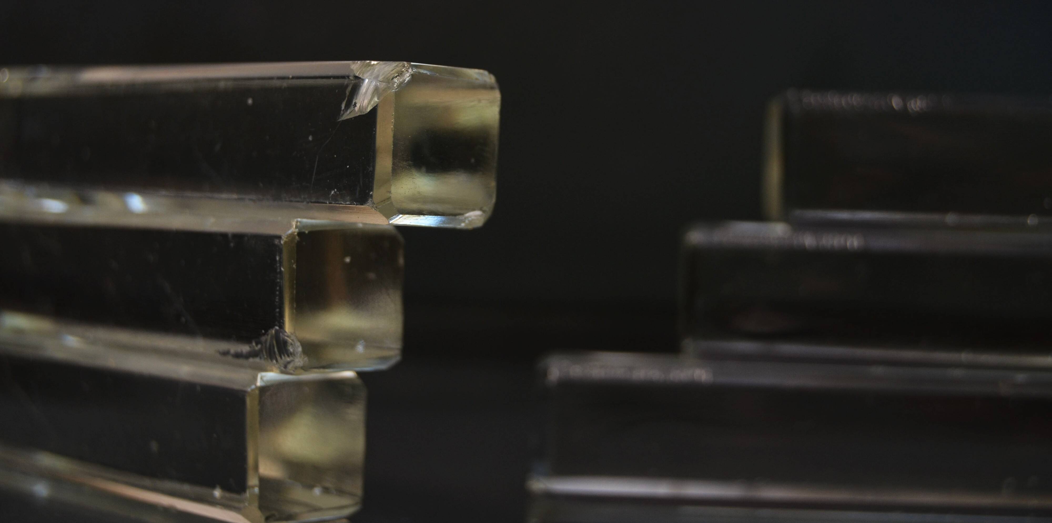 Lot of 6 Mid Century Chekoslovakia Crystal Knife Rests