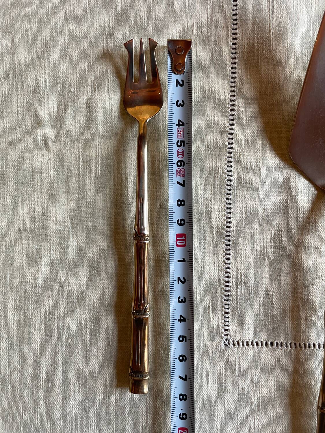 16 Bamboo nickel bronze dessert cutlery