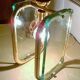 1940s brass and glass pendant light