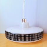 Silkscreened glass pendant light, 1950.