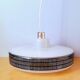 Silkscreened glass pendant light, 1950.