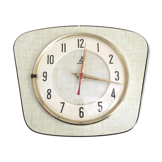 Horloge mural vintage formica vert menthe Jaz