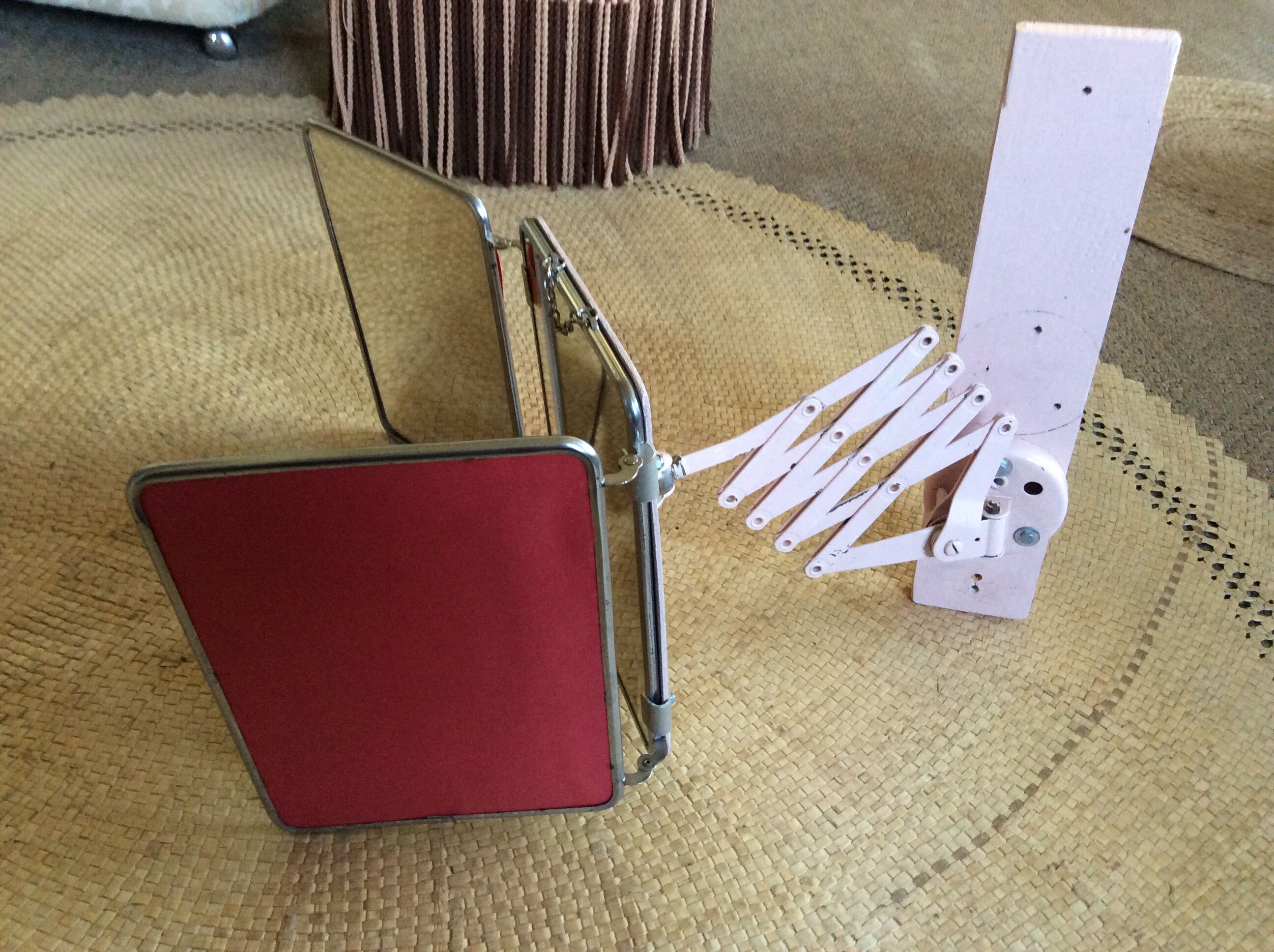 Barber's mirror on plinth 57x23cm